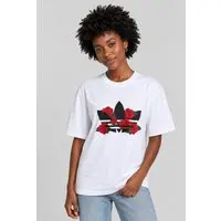Camiseta Feminina adidas Originals Trefoil Series Roses Branca - 1