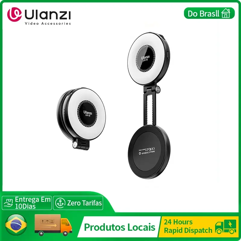 Ulanzi LM19 Suporte de telefone com luz MagSafe bicolor para iPhone 15 14 13 12 Mini Pro Pro Max para fotografia de streaming ao vivo Vlog