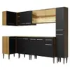 Cozinha Completa de Canto Emilly Wave Madesa - Preto - 1