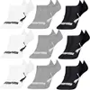 PUMA Kit 9 Pares Meia Sapatilha Invisível Masculino Adulto, 3 Branca - 3 Cinza - 3 Preta, 39-43 - 1