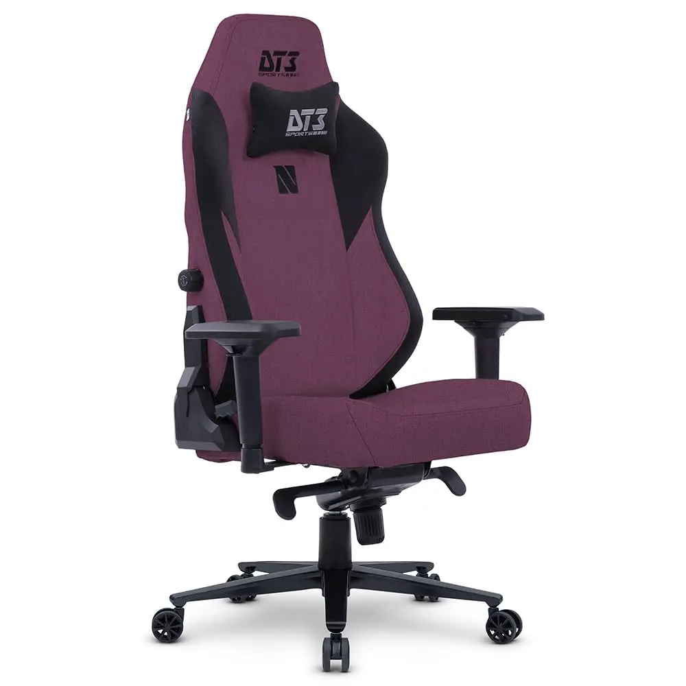 Cadeira Gamer DT3 Nero XL, Revestimento com Tecido DT3 Max2Weave. almofada magnética apoio lombar integrado, braços 4D+, suporta até 150 e altura máx. de 1,95m(Grape)