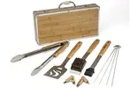 [PRIME] Kit Churrasco Inox Cuisinart CGS-7014, conjunto de ferramentas de bambu, 13 peças - 1