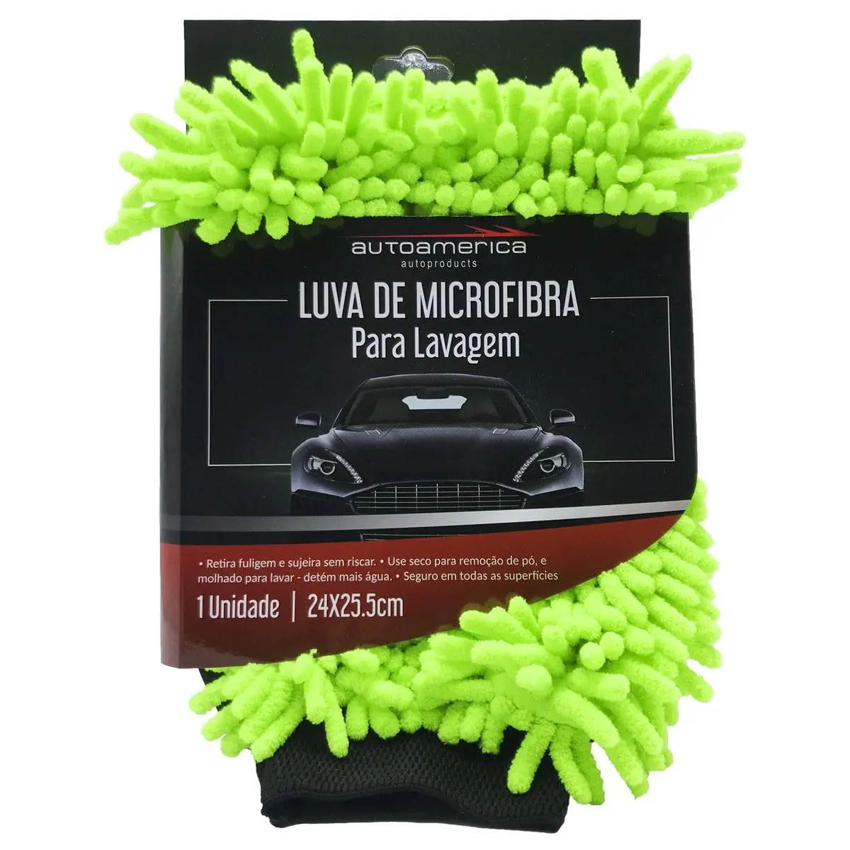 Luva de Microfibra para Lavagem 24x25cm Autoamerica - 1