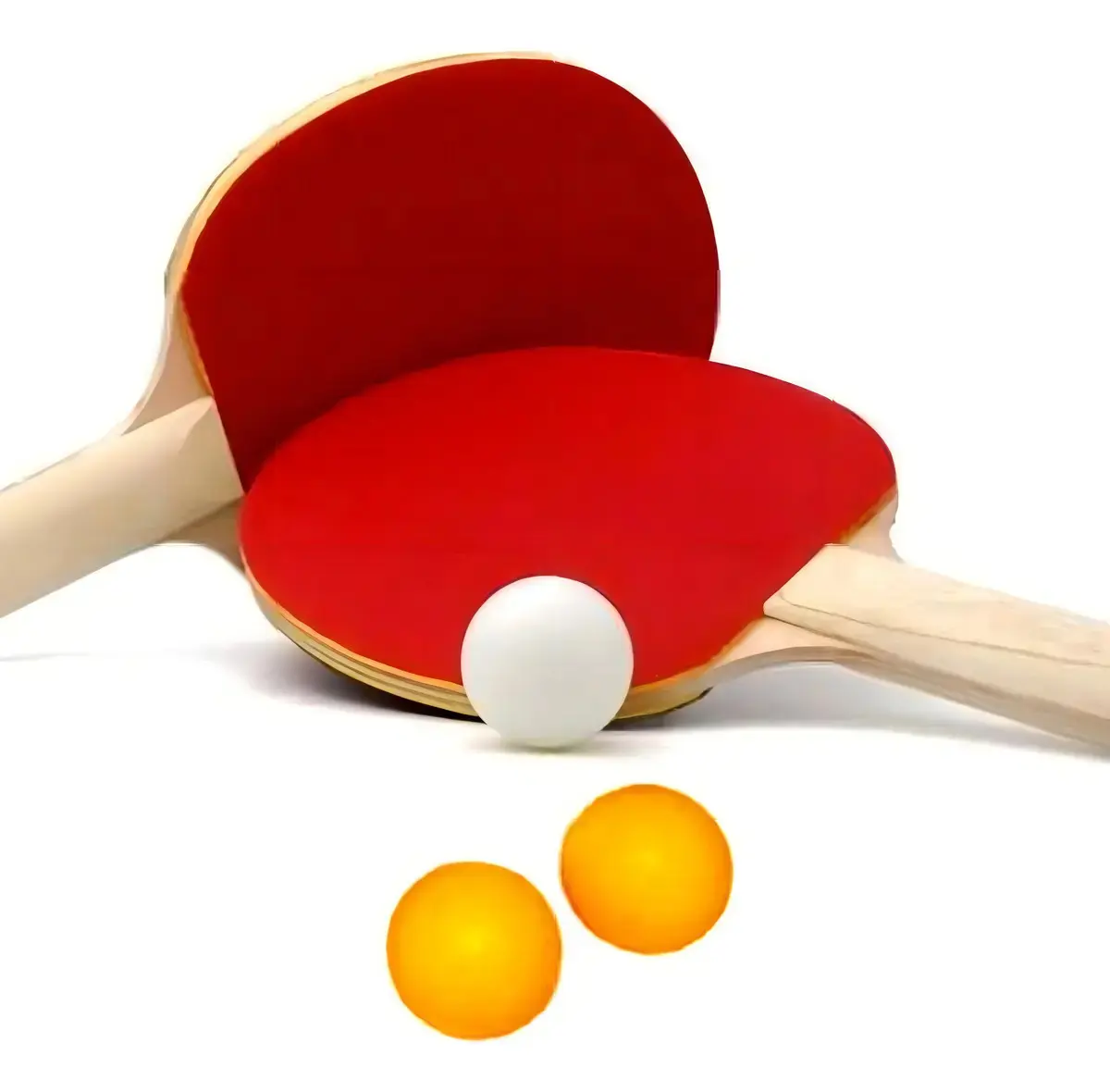 Kit Ping Pong C/2 Raquetes +3 Bolinhas - Xh Cor Vermelho - 1