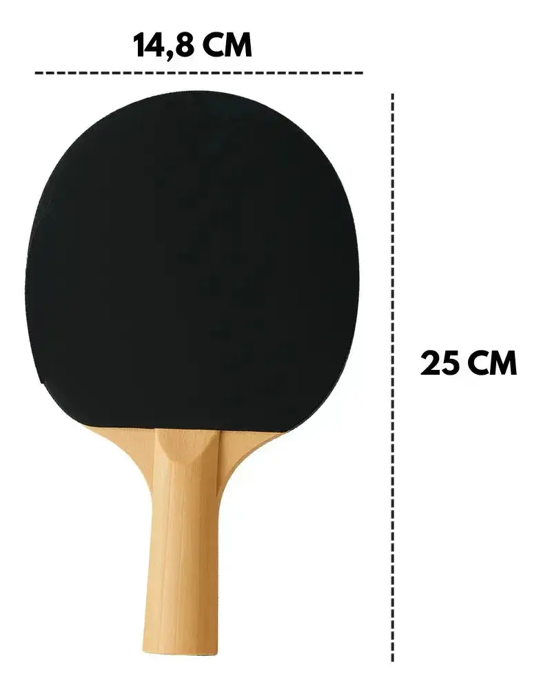 Kit Ping Pong C/2 Raquetes +3 Bolinhas - Xh Cor Vermelho thumbnail 4