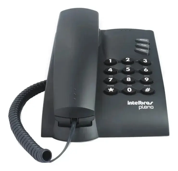 Telefone Pleno Intelbras Com Fio Preto