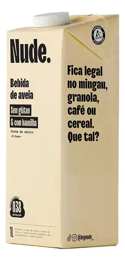 Nude Leite De Aveia Baunilha 1L