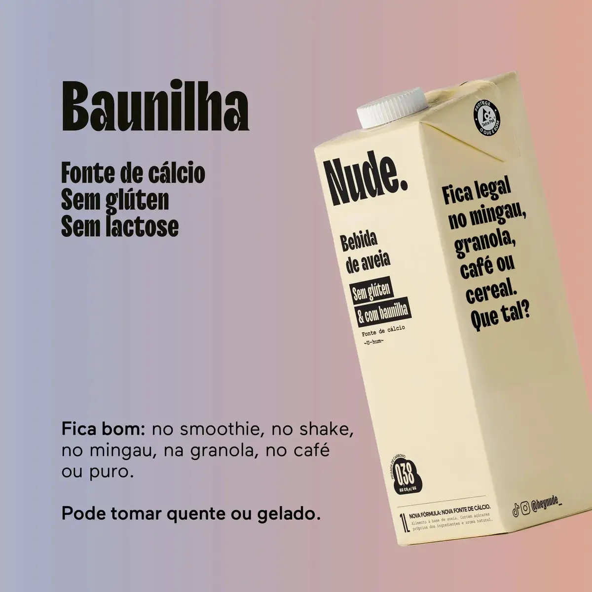 Nude Leite De Aveia Baunilha 1L thumbnail 6