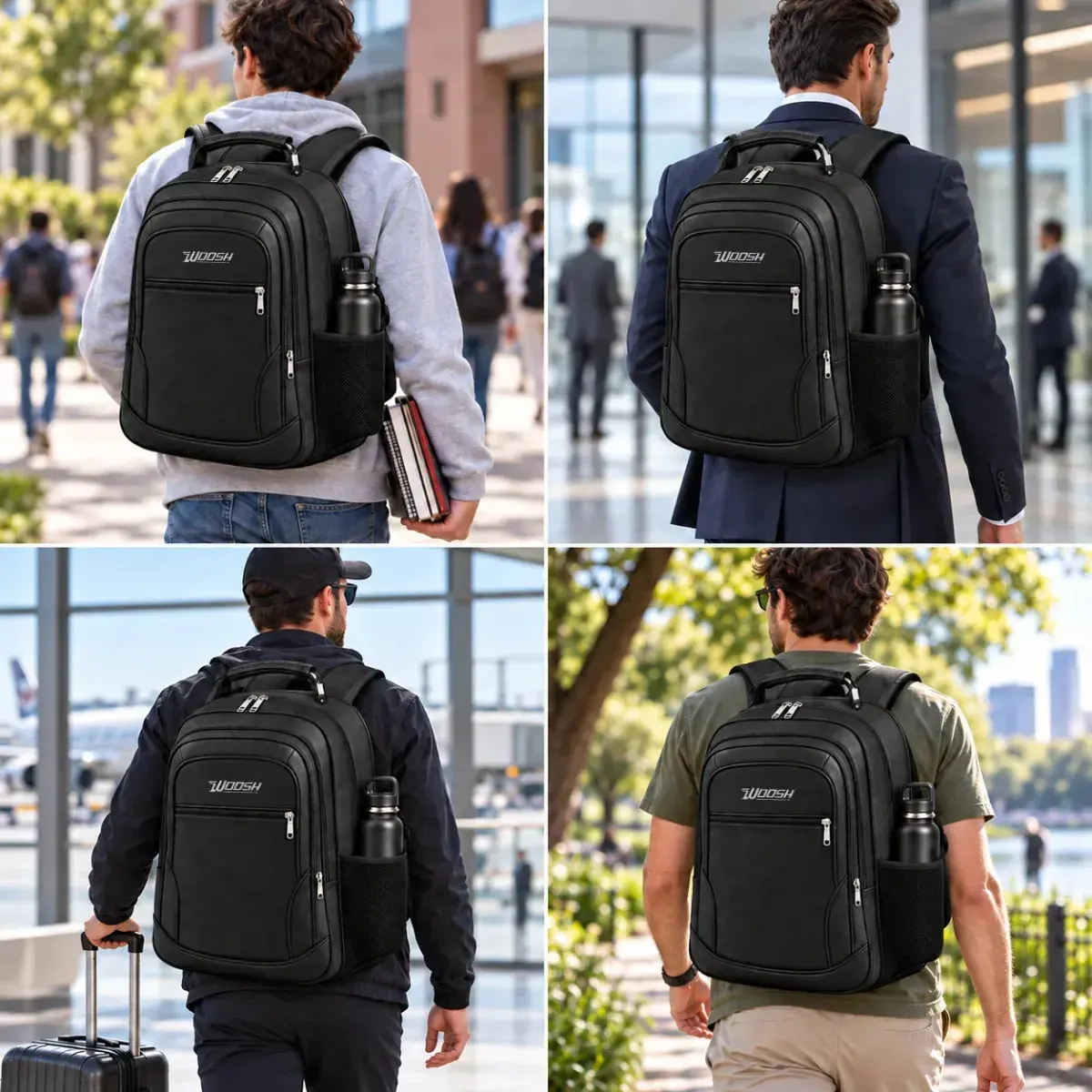 Mochila Masculina Grande Notebook Impermeável Reforçada Woosh thumbnail 5