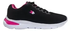 Tênis Feminino para Caminhada Preto e Rosa - 1
