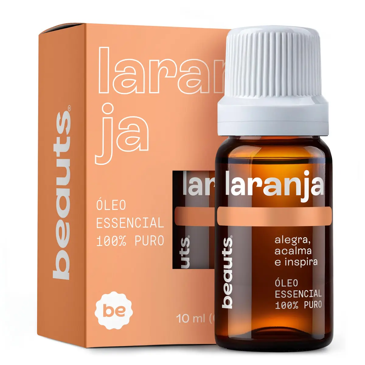 Oleo Essencial Laranja – 100% Puro, Natural e Vegano – Revigora, Acalma, Alegra e Inspira – Para Difusor, Aromaterapia, Massagem, Banhos e Escalda-Pés – 10 mL, Beauts