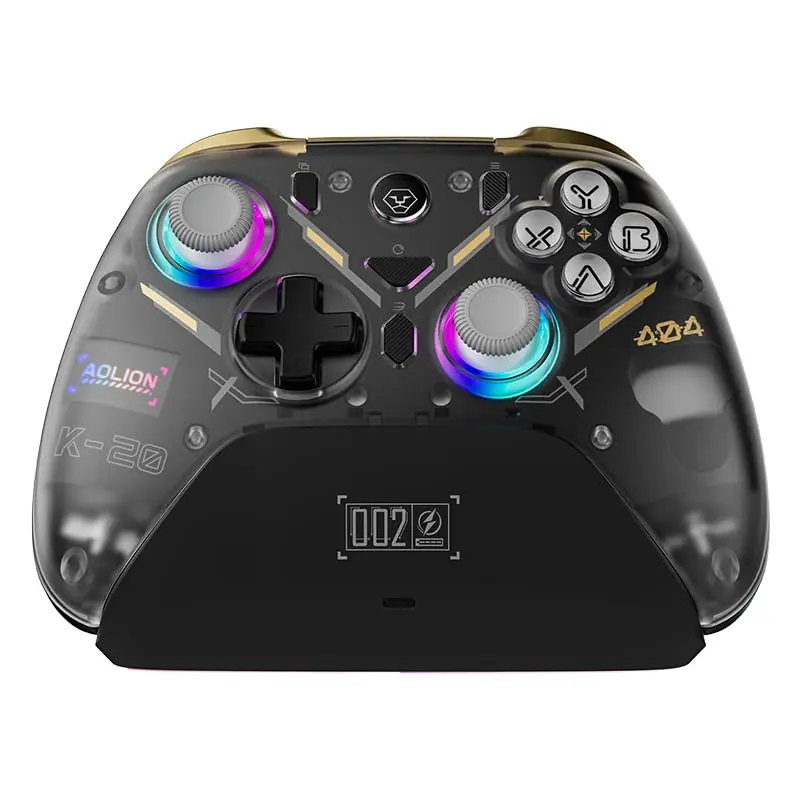 Profissional Controle sem Fio para Switch PC Hall Effect K20, Petro | 0% Drift Joystick Magnético Hall, Botão mecânico silencioso, Base de recarga inteligente, para Switch,Pc,Steam,iOS,Android