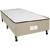 Base Box de Solteiro Castor Dome com Revestimento em Tecido Suede 40x88x188cm - Bege - 1