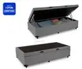 Cama Box Baú Solteiro Sintético SerenePrime Cinza 88x188x44 - 1