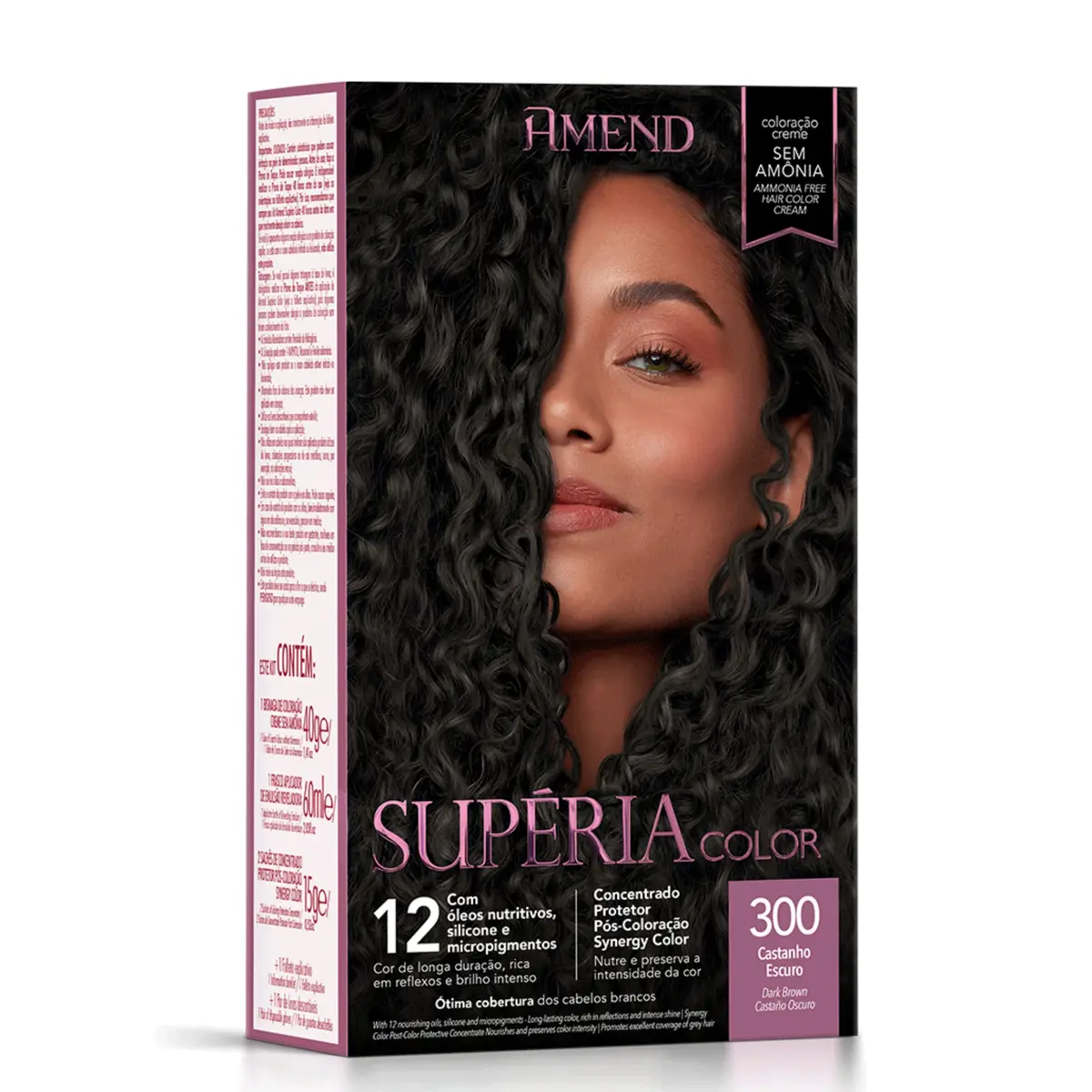 Kit Tonalizante Supéria Color 300 Castanho Escuro Amend