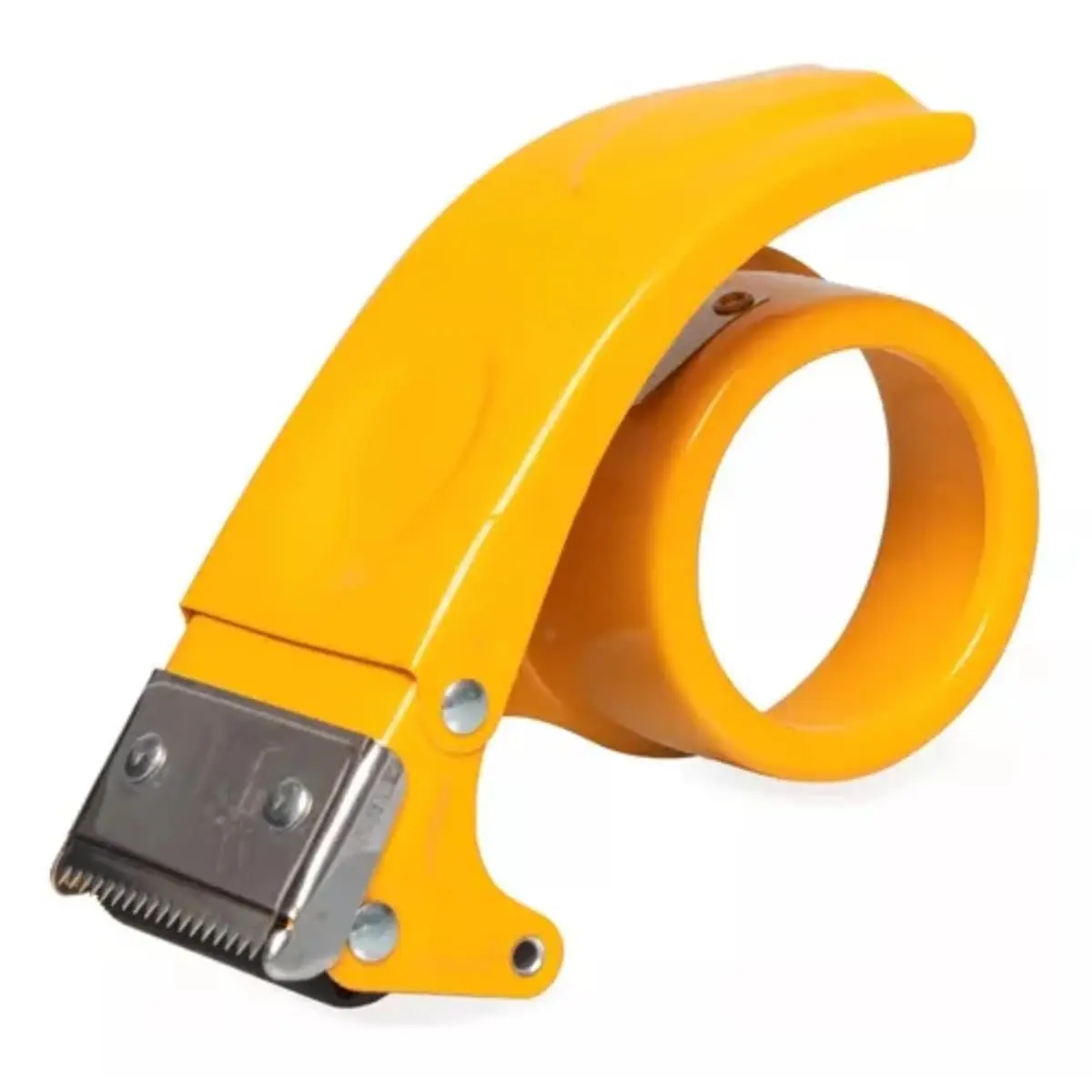 Suporte Aplicador de Mão Para Fita Adesiva Larga, Cortador Fita Durex Grande, Lacradora, Precisão e Agilidade - TYDA (AMARELO)