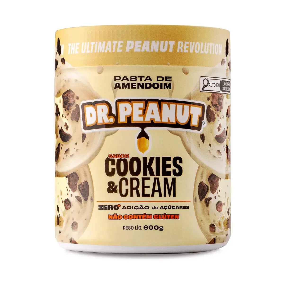 Pasta de Amendoim Dr. Peanut Gourmet de Cookies and Cream 600g - 1
