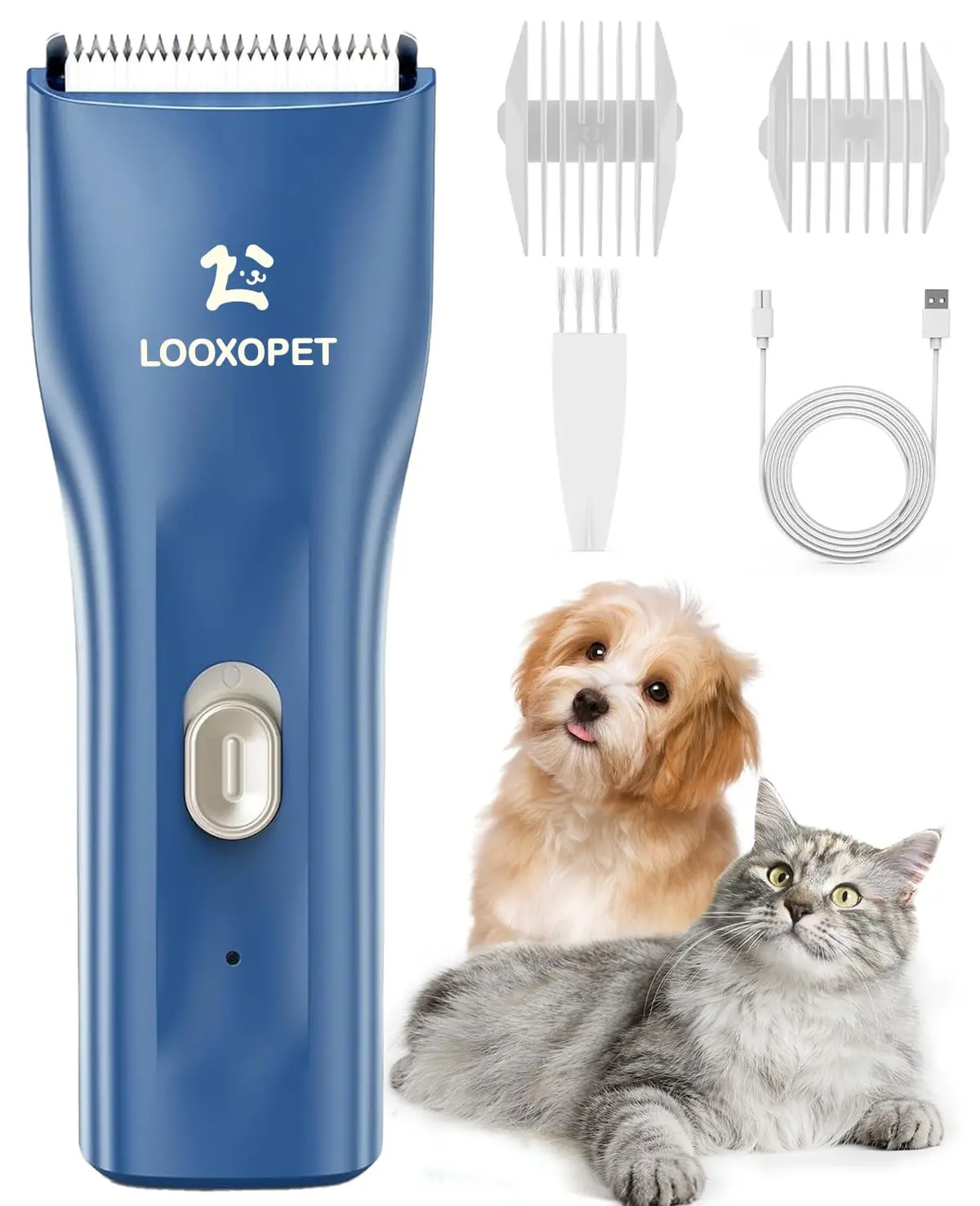 Máquina de Tosar Pet Cachorros Gato Portátil Silencioso Recarregável - 1