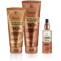 Kit Siàge Nutri Óleos Poderosos Shampoo + Condicionador + Óleo Bifásico Capilar - 1