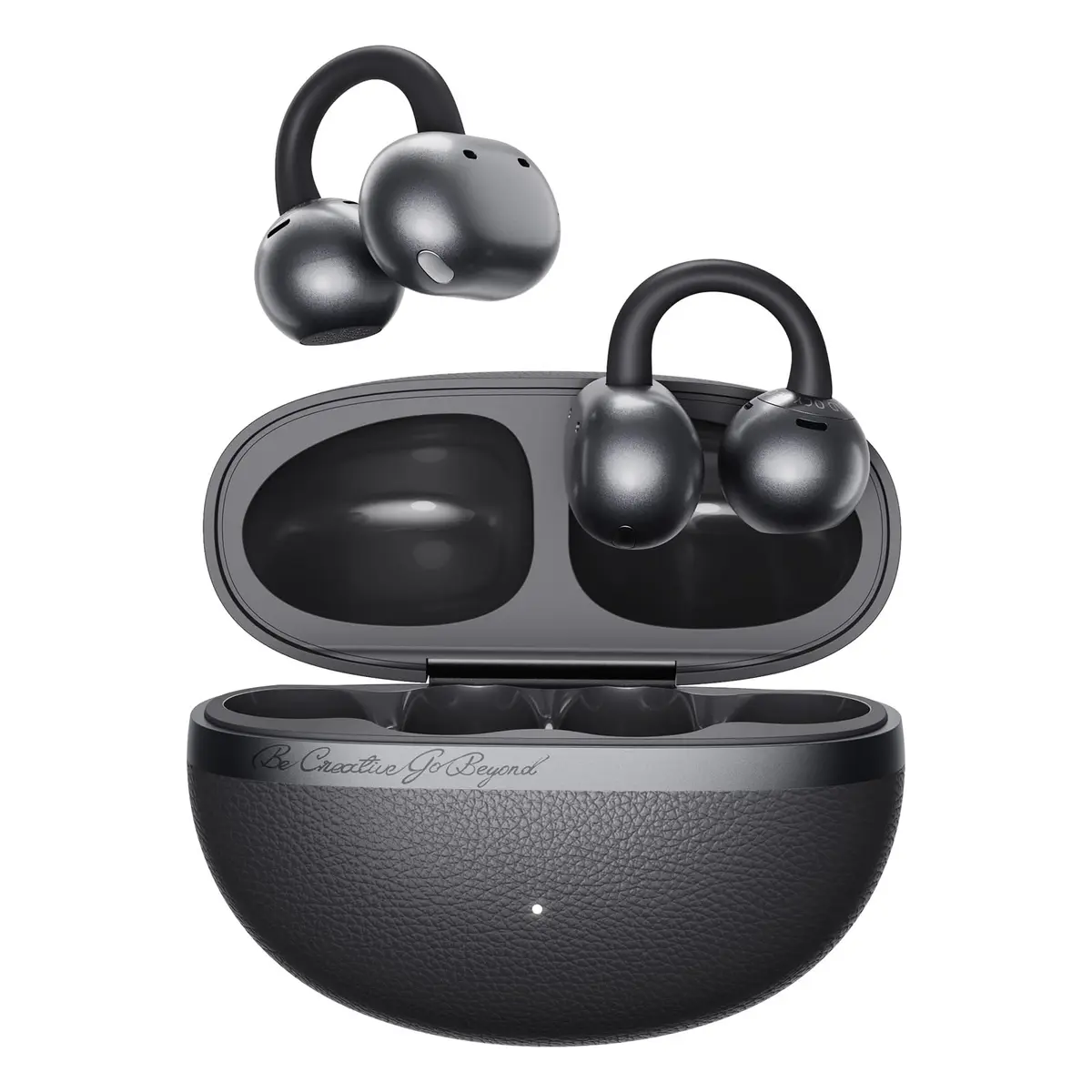Fone de ouvido sem fio QCY Crossky C50, Bluetooth 6.0, 35 horas de reprodução, leves e confortáveis para usar em corrida/fitness, adequados para orelhas pequenas, à prova d'água IPX5(Preto) - 1