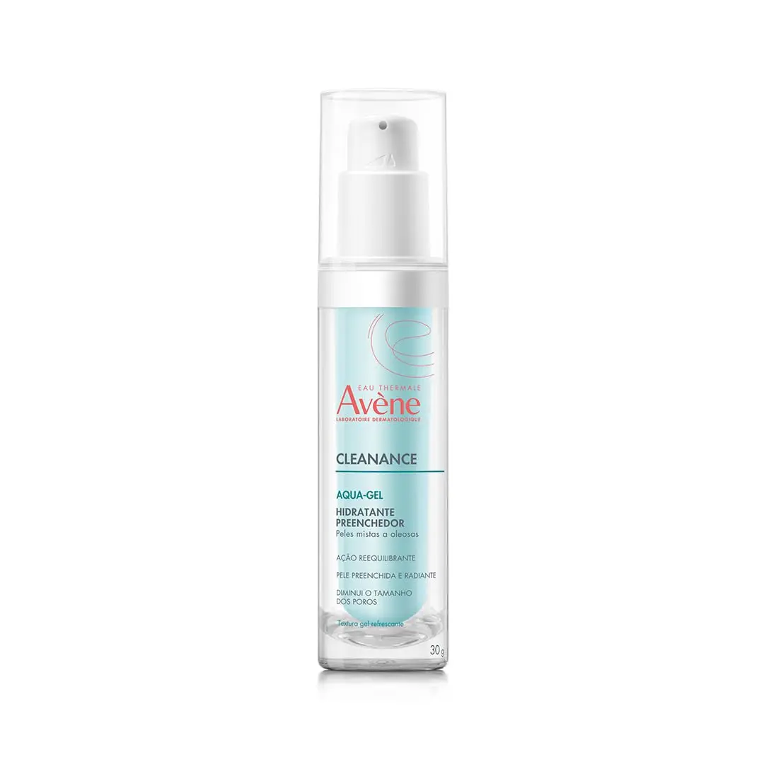 Avène Cleanance Aqua-Gel Hidratante Facial, Hidratante Facial com Niacinamida, P-Refinyl, Monolaurina e Água Termal Avène, Hidrata por 24h, Reduz Poros, Controla a Oleosidade e Uniformiza a Pele, 30g - 1