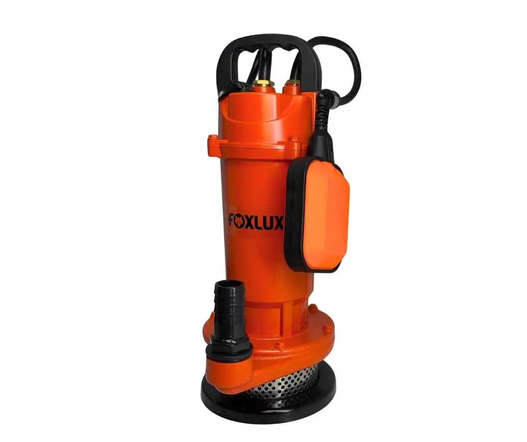 Bomba Submersível Foxlux Água Suja 1/2CV 370W 127V 5700L/h 18mca com Chave Boia Ferro Fundido 5mm 10m Submersão - 1
