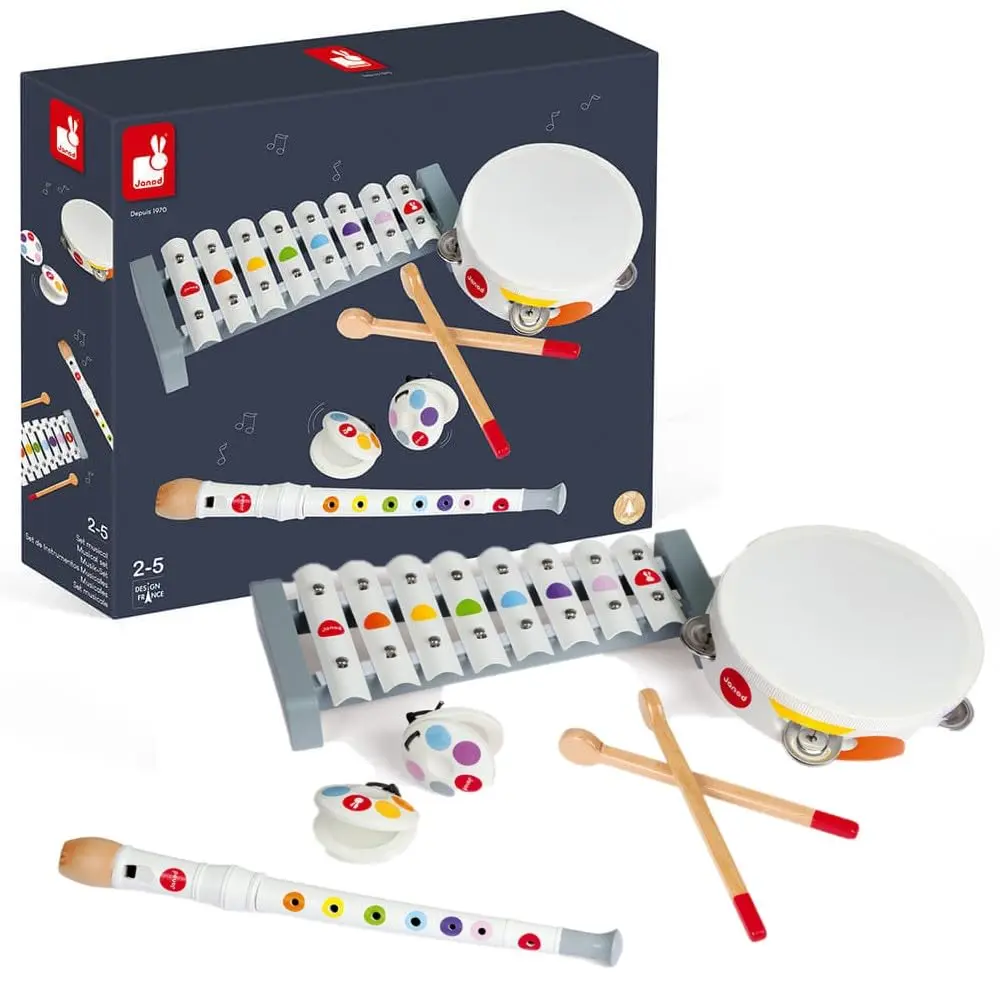 Conjunto Musical Janod Confetti, 4 em 1 | Meu Primeiro