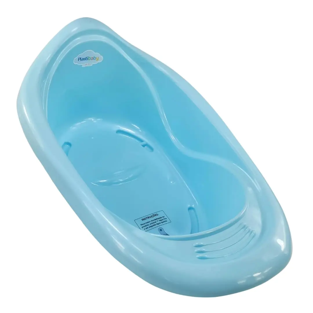 Banheira Bebê Perolada 22L Plastibaby (Azul)