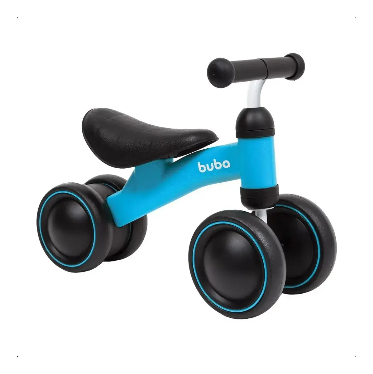 Bicicleta De Equilíbrio 4 Rodas Buba Infantil Sem Pedal Cor Azul - 1