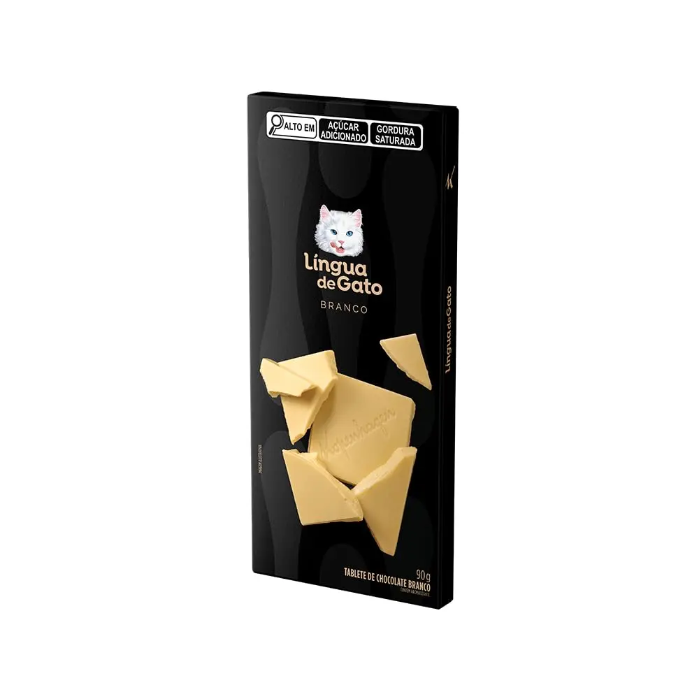 Chocolate Kopenhagen Tablete Lingua de Gato Branco 90g