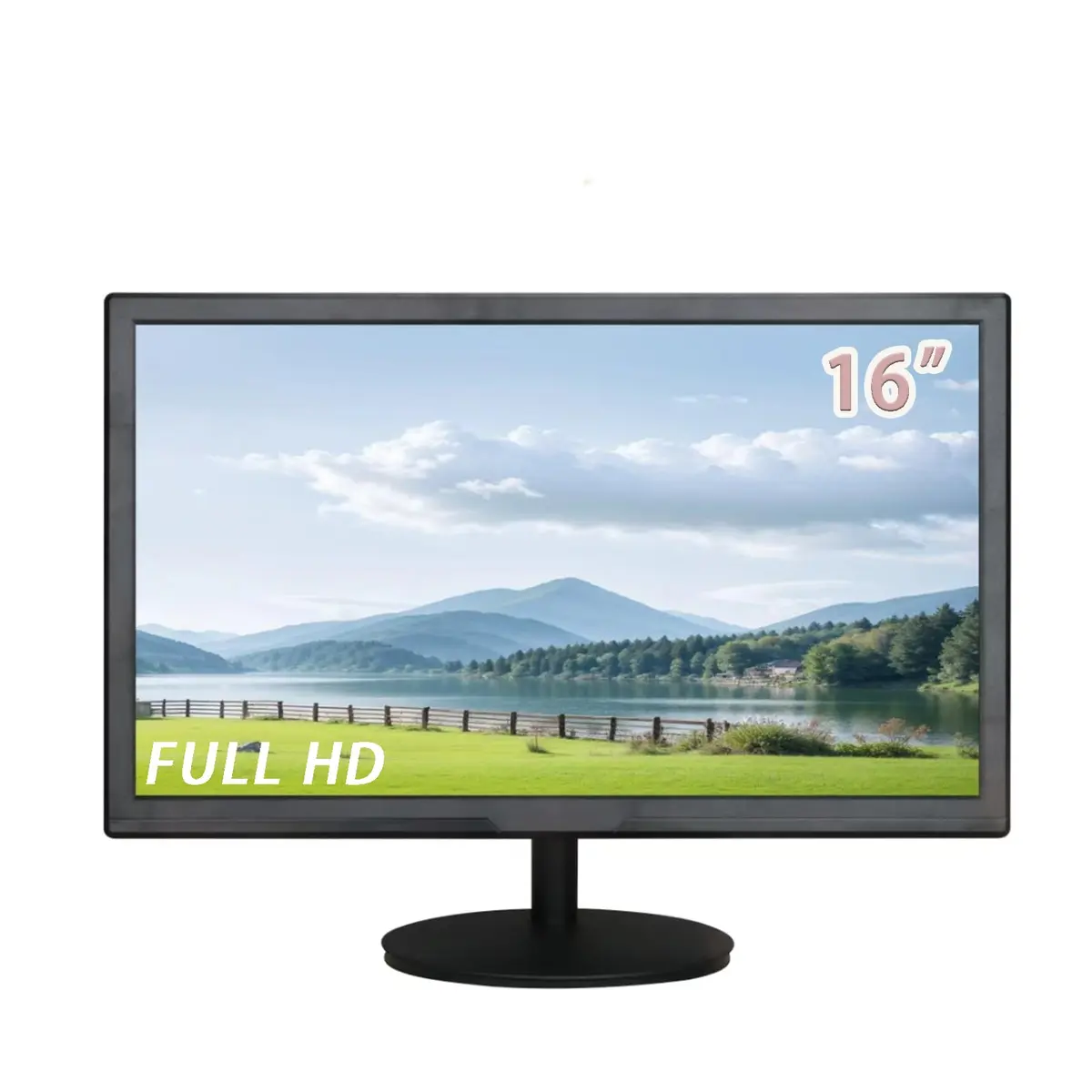 Monitor LED De 16'', Full HD Com Taxa De Atualização De 60 Hz - Resolução De 1280×800, Tempo De resposta De 5 ms, Portas VGA e HDMI, Monitor Para Jogos