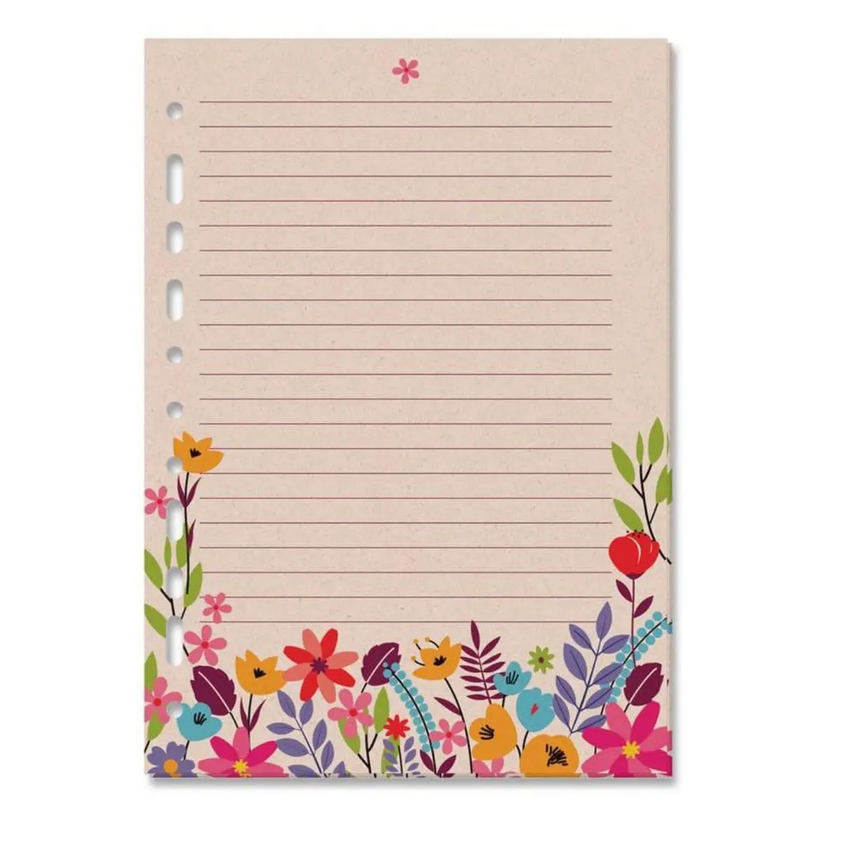 Fina Ideia - Refil Decorado Floral Kraft - 30 fls.