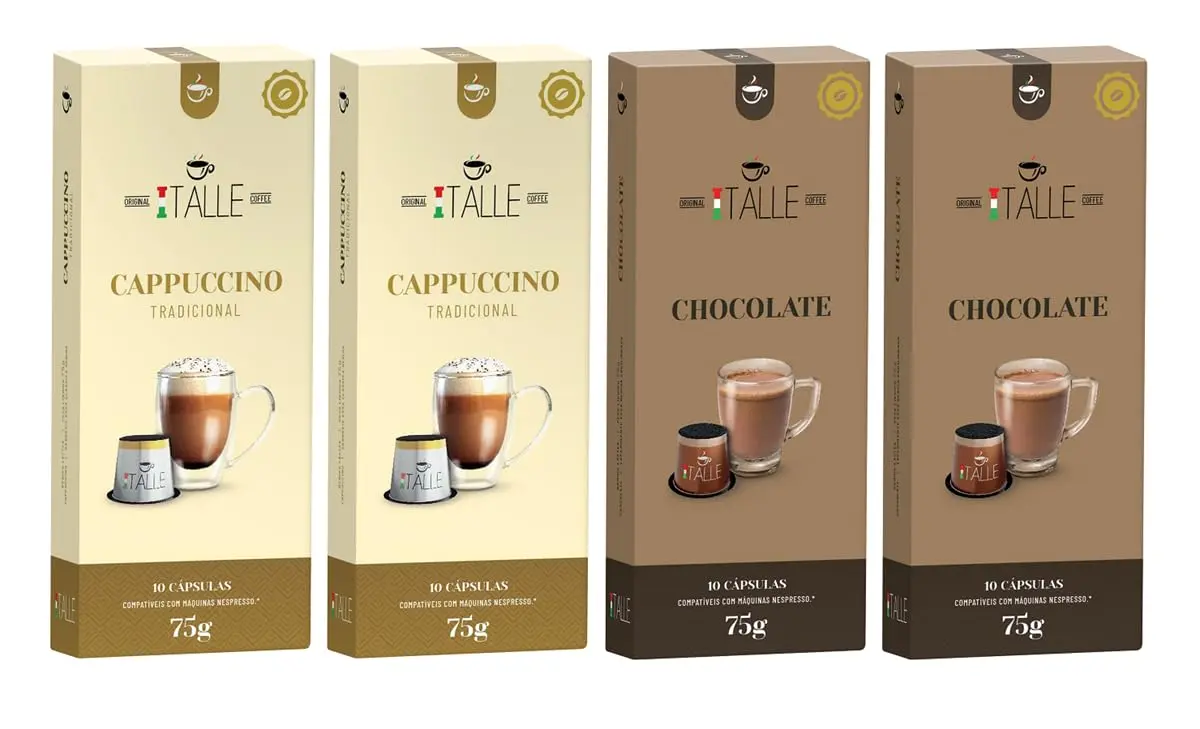 Cápsula Cappuccino Chocolate Café Italle 40 Und