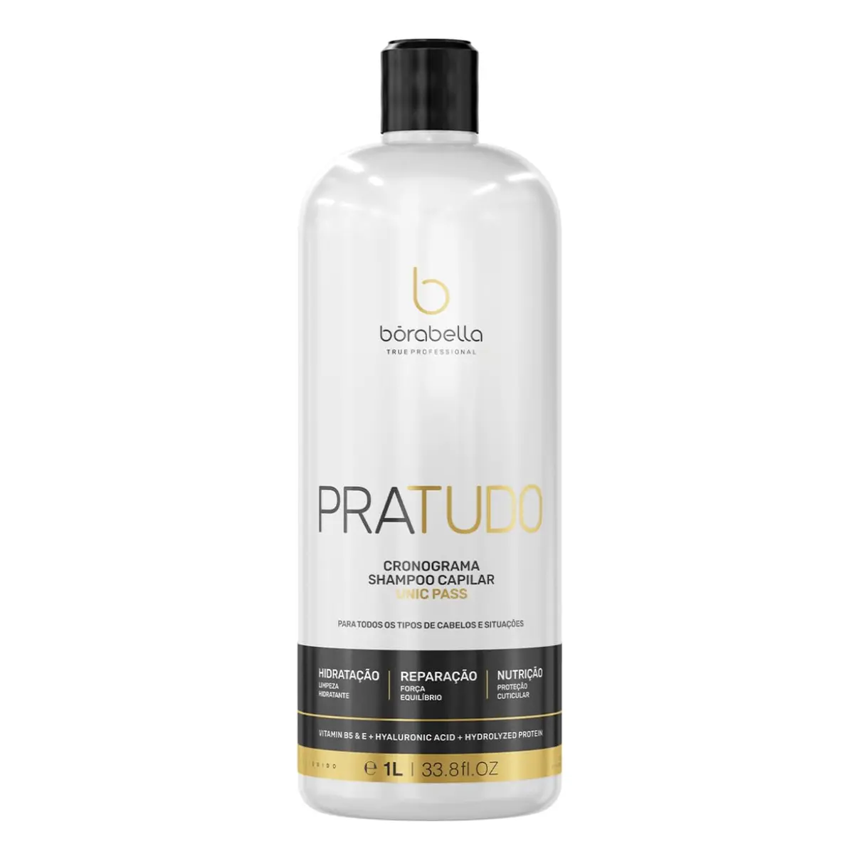 Shampoo Pra Tudo Borabella 1L: Limpeza Efetiva e Brilho para Todos os Tipos de Cabelo