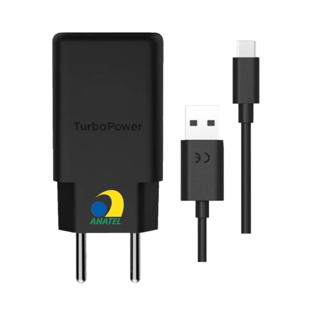 Carregador Turbo Android 30W 4.0 Entrada Tipo C Cabo USB Tipo C 1m Preto Universal Carregador de Parede PREMIUM APPARI
