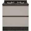 Balcão Cooktop Bartira Linea 4 Bocas 1 Gaveta com Porta Basculante Nogueira com Platinum - 1