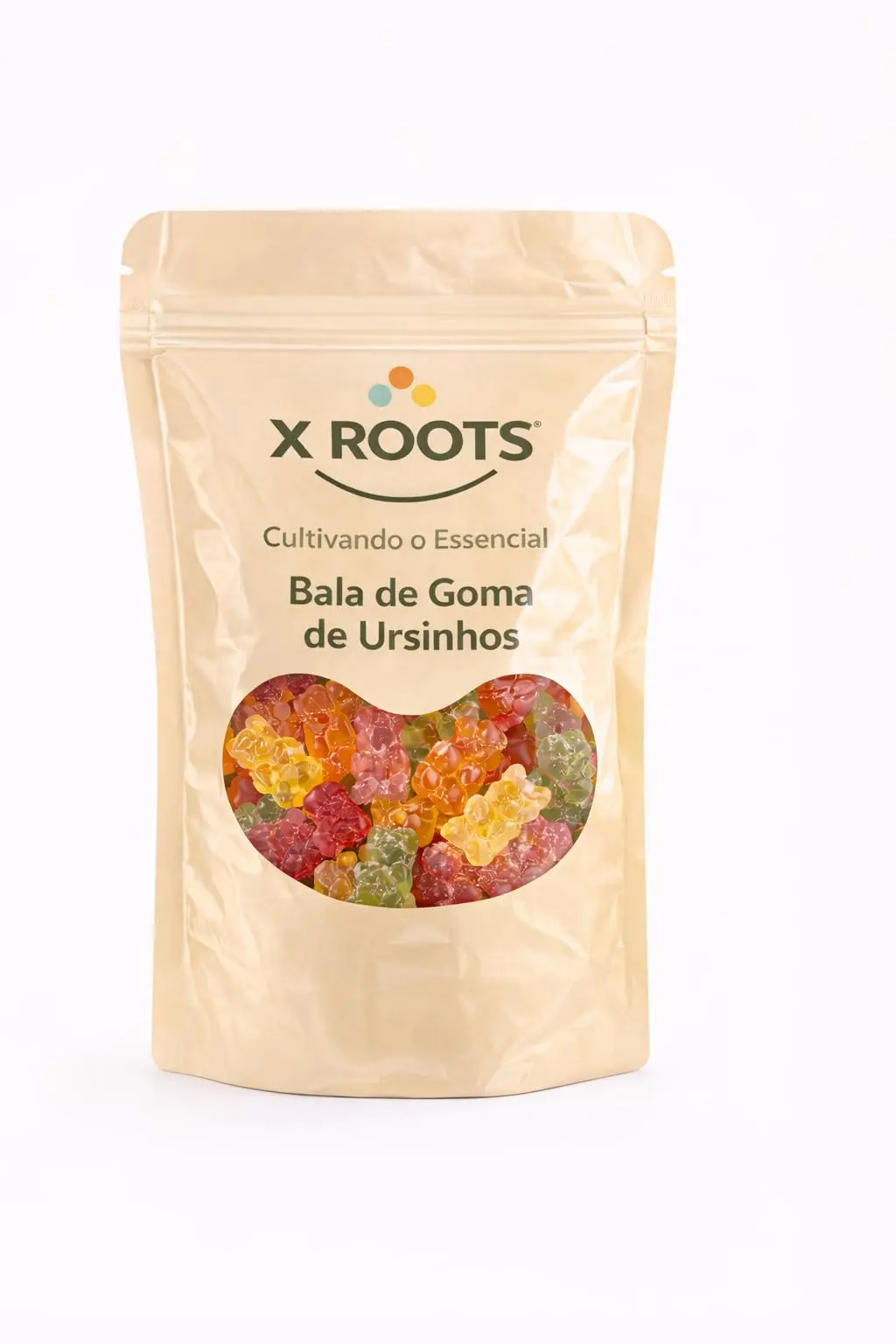 Bala de Goma Ursinhos X Roots 500gr – Doces Coloridos e Macios | Sabor Frutas, Ideal para Lanches e Festas