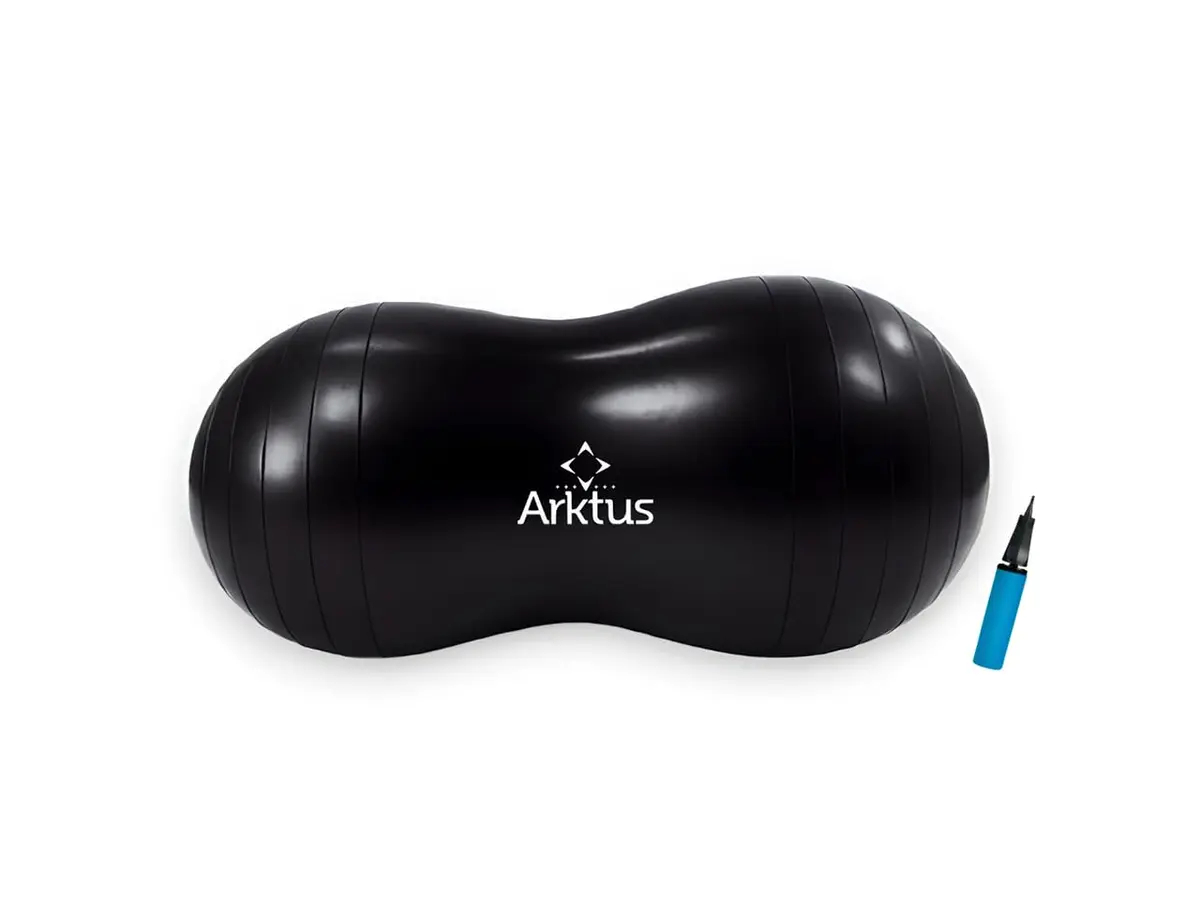 Bola Feijão 90x45cm Arktus para Exercícios e Reabilitação – PVC Resistente, Suporta até 250Kg, Acompanha Bomba de Ar