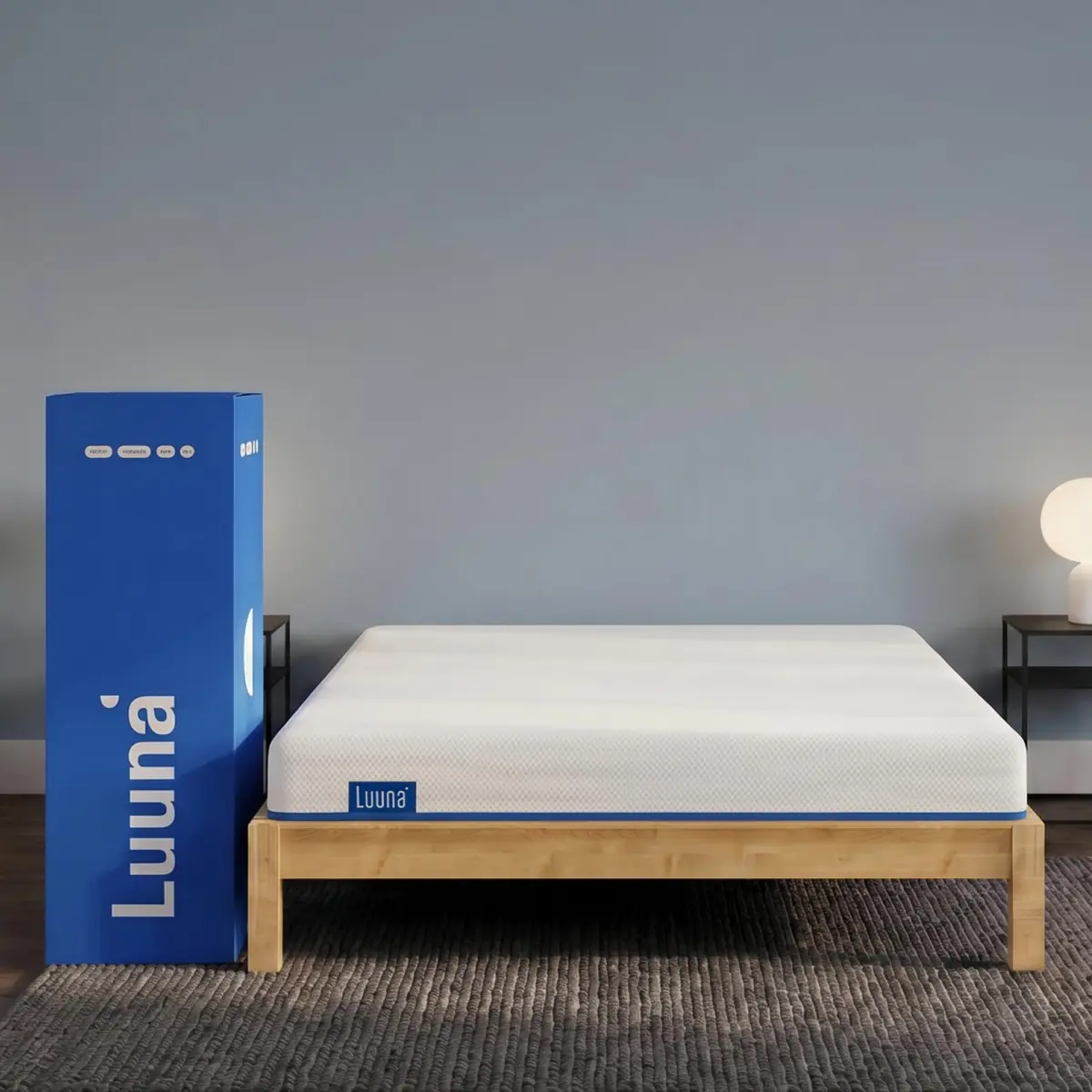 Colchão Solteiro Luuna Adapt, Firme-Macio 7,5/10, Cloud Comfort, 10 Anos Gar, Branco