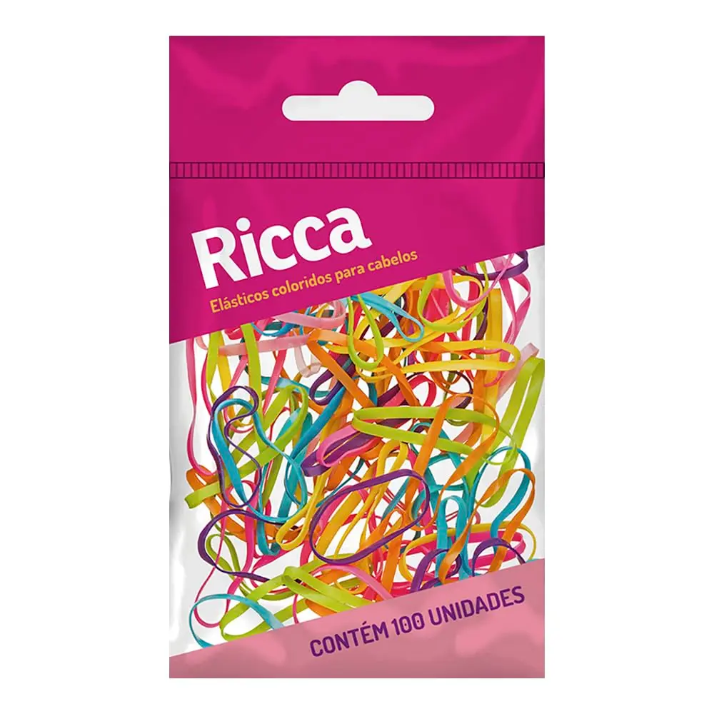 Elasticos Coloridos, Ricca, 100 Pcs