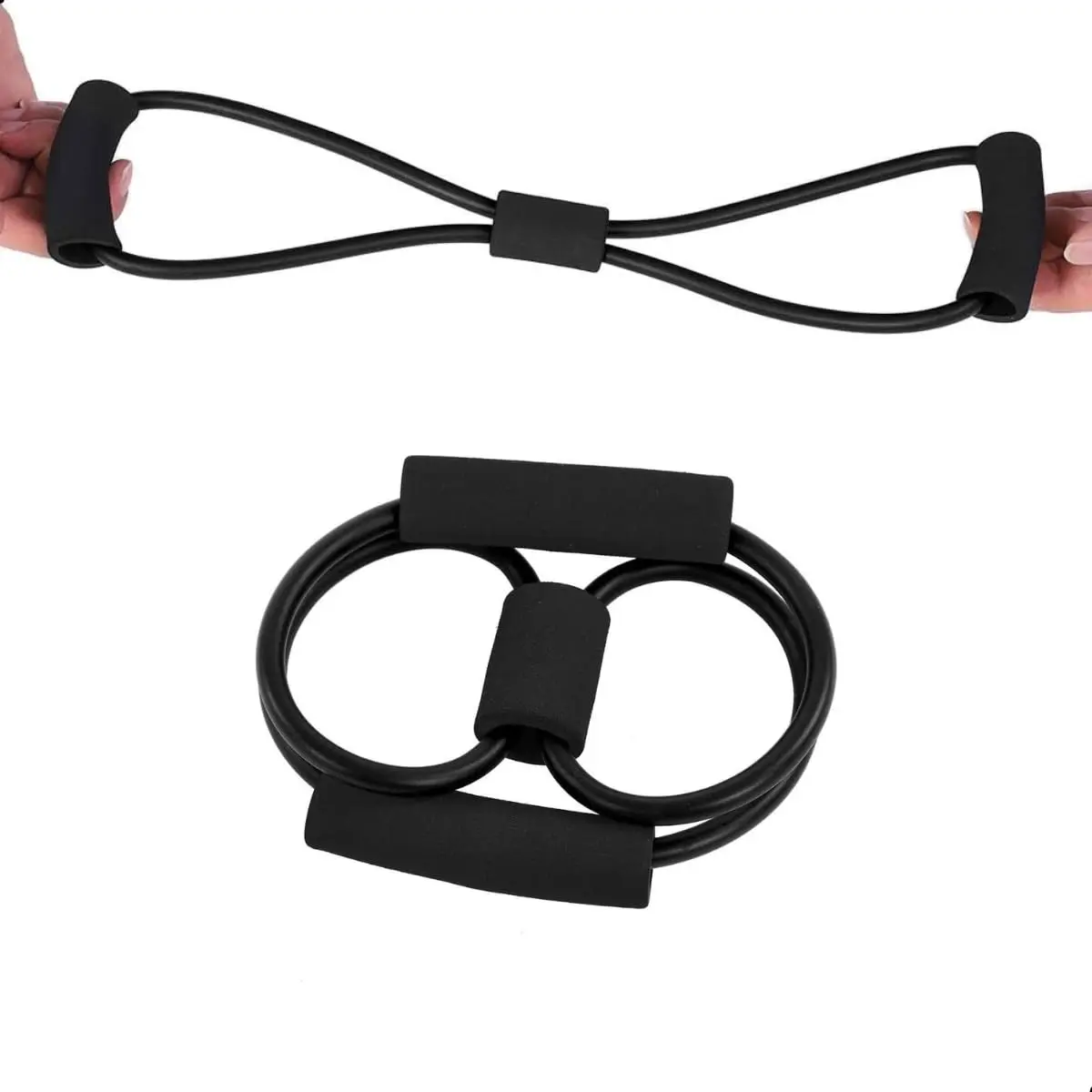 Elastico Extensor Super 8 Preto Treino Funcional Casa Fit - 1