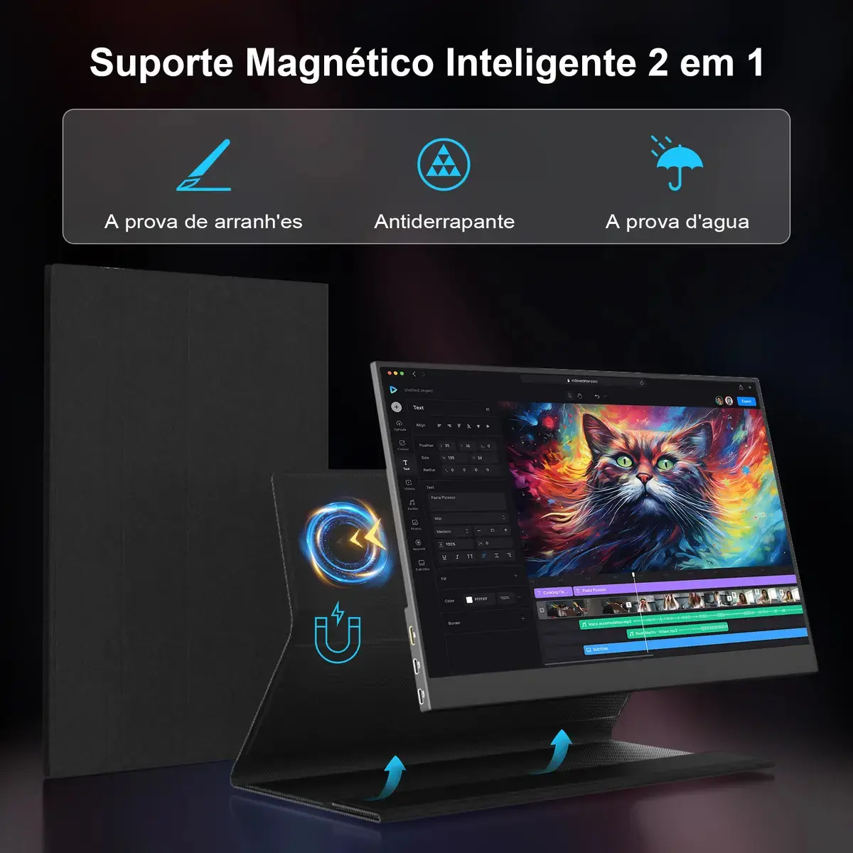 Monitor Portátil 15.6''com Usb C Dupla/hdmi Fhd 1080p 60hz thumbnail 7