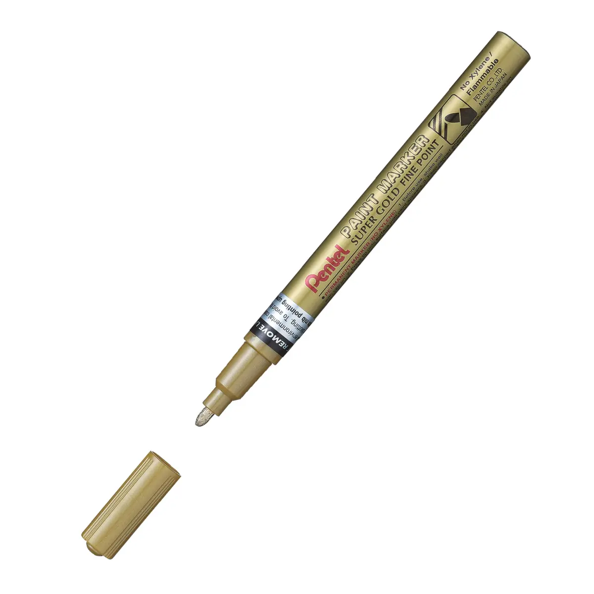 Pentel Marcador Permanente De Ponta Fina 3.0mm Dourado SM/MSP10-X - 1