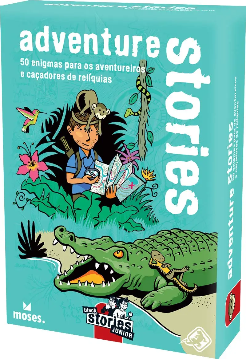 Galápagos, Histórias Intrépidas (Adventure Stories), Jogo de Enigmas para Amigos, + de 2 jogadores, 15 minutos por partida