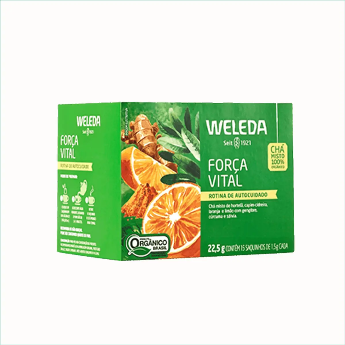 WELEDA Chá Força Vital 15 Sachês | Chá Misto de Ervas Orgânico Revigorante | Sensação de Energia e Vitalidade