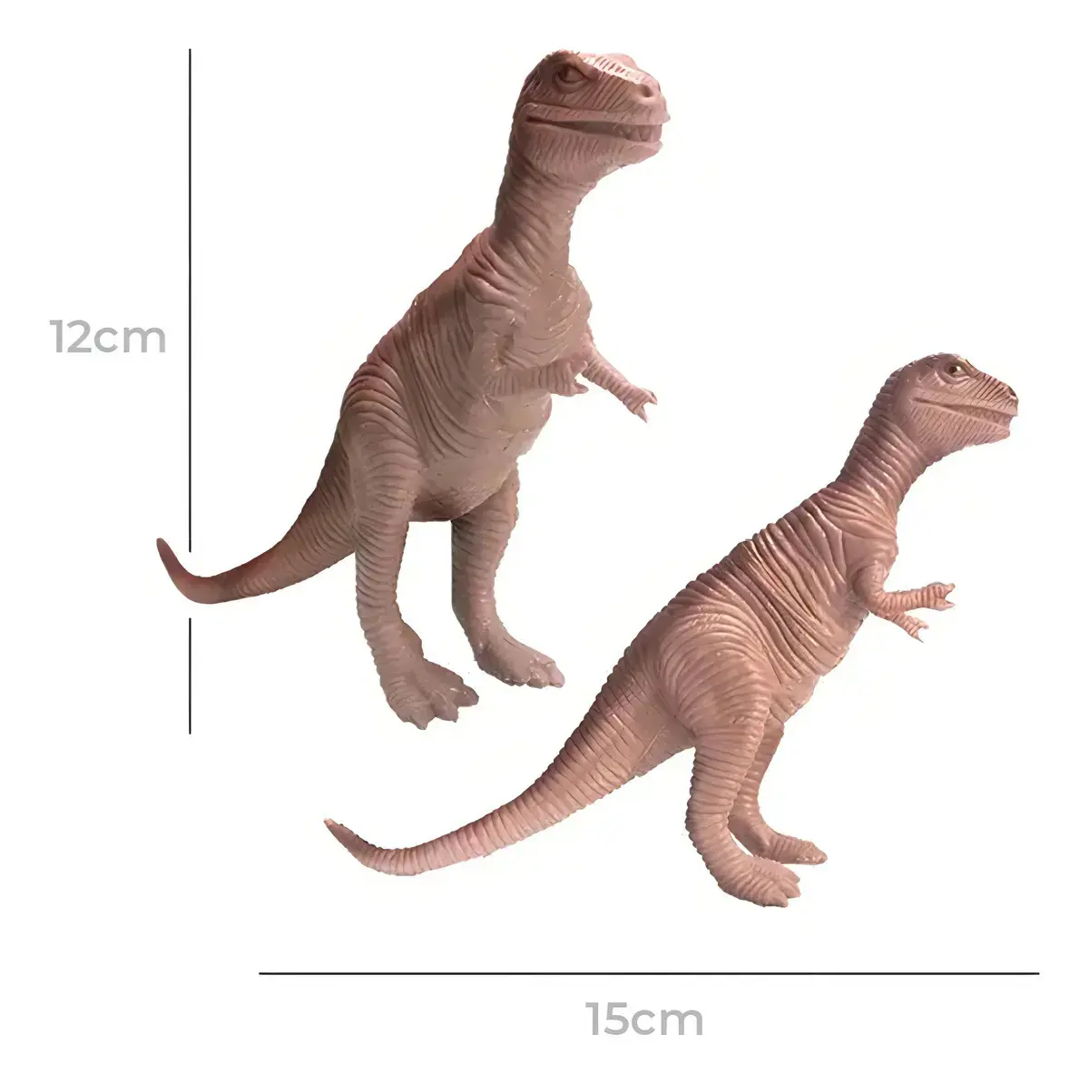 Kit 8 Dinossauros Dino World em Borracha Soft 3-6 anos thumbnail 3
