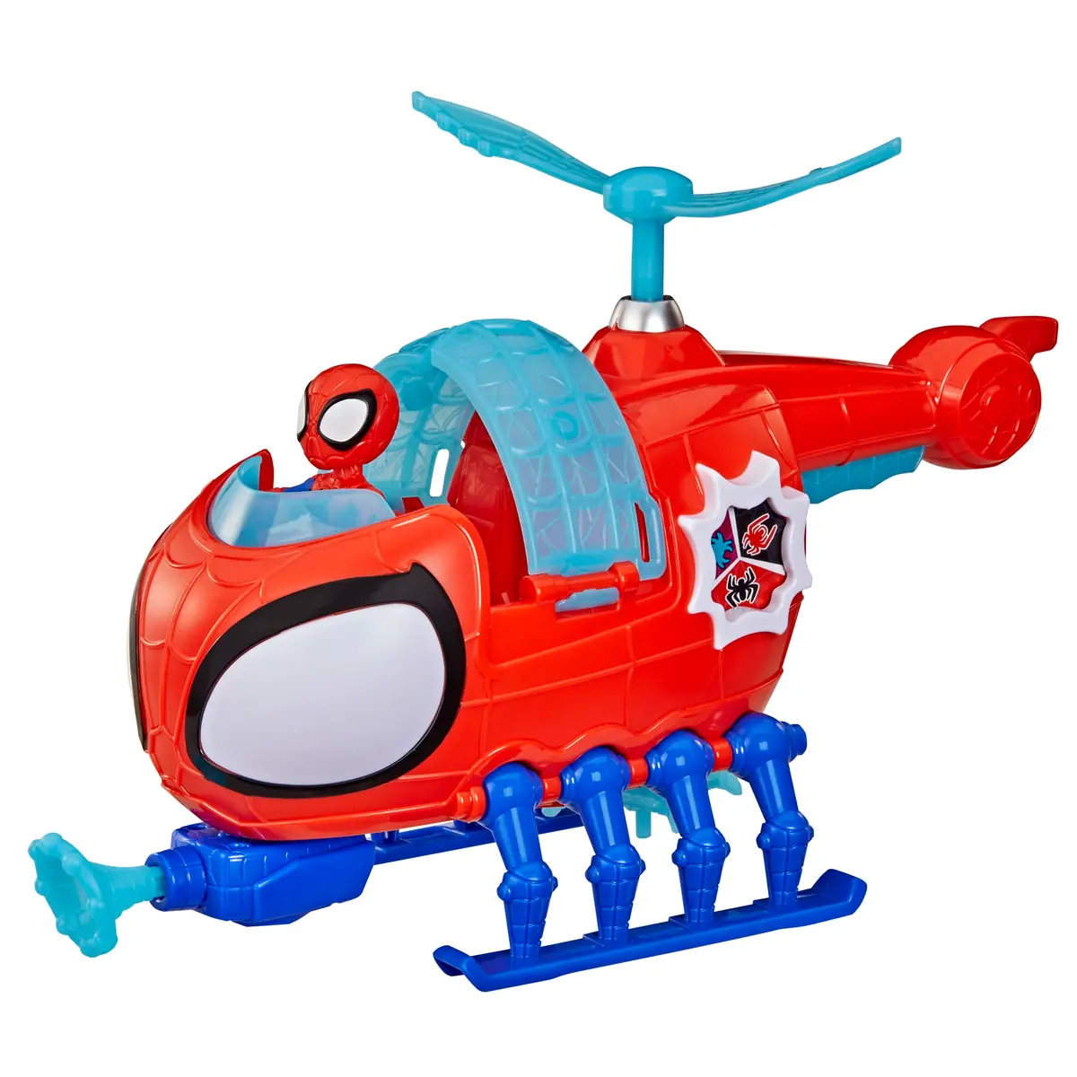 Marvel Spidey Veículo e Figura Helicóptero Aranha com Boneco Articulado 7,5 cm - 1