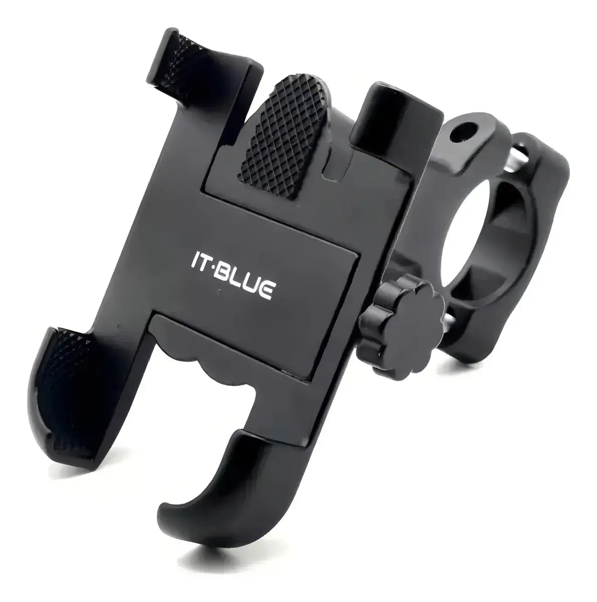 Suporte celular com carregador para moto guidão alumínio articulado preto - 1