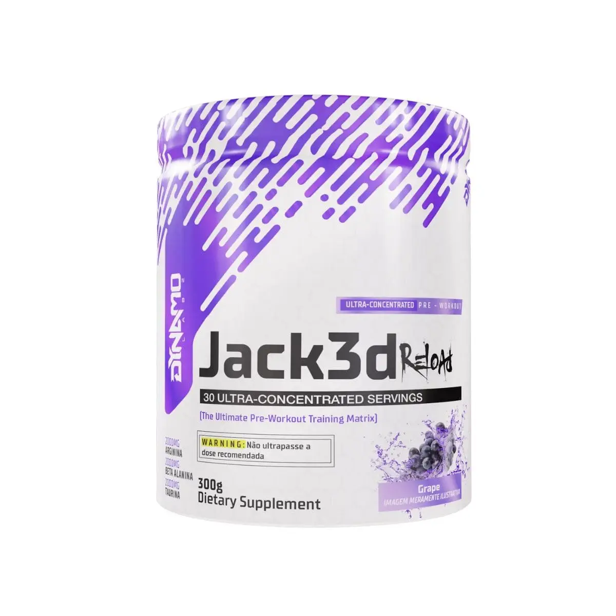 Pré Treino JACK3D Reload 300g Dynamo Labz (Uva) - 1