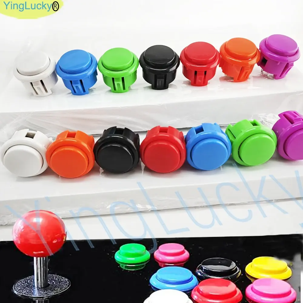Interruptor de botão para jogos de arcade, cópia, sanwa, obsf, controlador hitbox, peças diy neo geo pinball, 30mm, 24mm, 200 peças